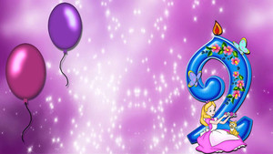 Картинка с шариками и золушкой на фиолетовом фоне с блестками