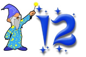 Магическая открытка со звездочетом и цифрой 12 мальчику