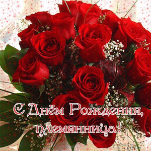 Волшебный букет из красных роз в честь дня рождения племянницы
