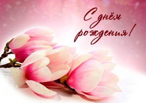 Красивая картинка с розовыми цветами для девушки в день рождения